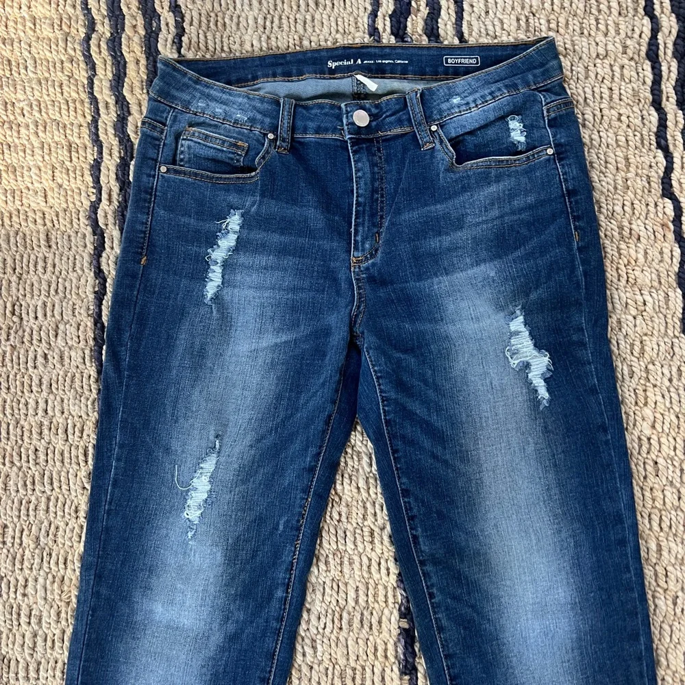 Special A brand Dark Blue Distressed Women's Jeans. Never worn. Size med. - Picture 2 of 5